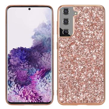 Samsung Galaxy S24 Glitter Series Hybrid Skal - Roséguld