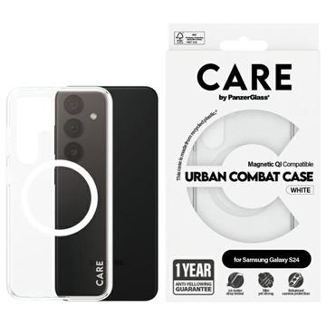 Samsung Galaxy S24 PanzerGlass Care Transparent Urban Combat Skal - MagSafe-kompatibel - Vit