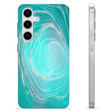 Samsung Galaxy S24 TPU-Skal - Turkos Swirl