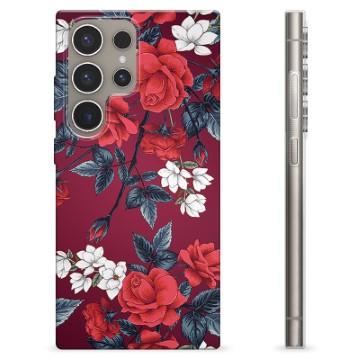 Samsung Galaxy S24 Ultra TPU-Skal - Vintage Blommor