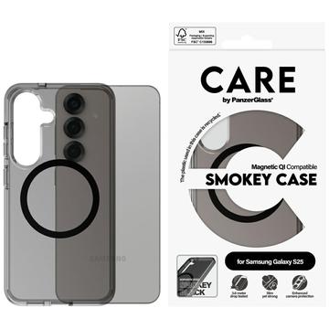 Samsung Galaxy S25 PanzerGlass Care Smokey Urban Combat Skal - MagSafe-kompatibelt - Transparent svart