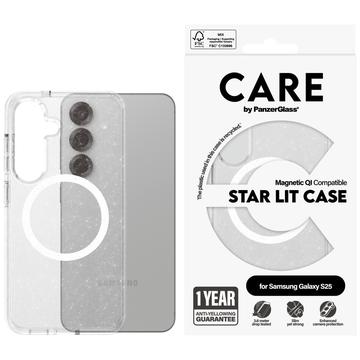 Samsung Galaxy S25 PanzerGlass Care Star Lit-Skal - MagSafe-kompatibel - Genomskinlig vit