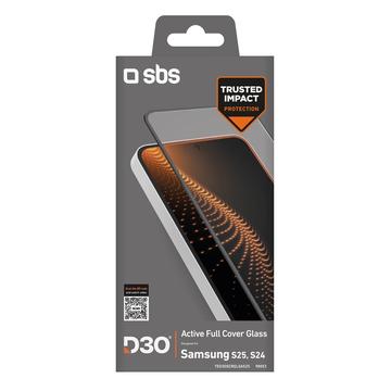 Samsung Galaxy S25/S24 SBS D3O Active Full Cover skärmskydd i härdat glas med ram