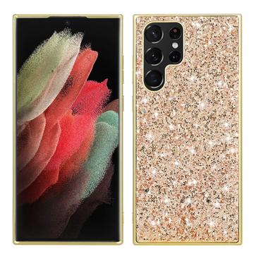 Samsung Galaxy S25 Ultra Glitter Series Hybrid Skal - Guld