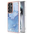 Samsung Galaxy S25 Ultra Marble Pattern Elektropläterat IMD TPU Skal