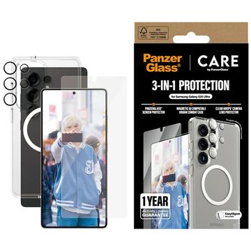 Samsung Galaxy S25 Ultra PanzerGlass Care Flagship 3-i-1-paket - Klar