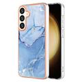 Samsung Galaxy S25+ Marble Pattern Elektropläterat IMD TPU Skal