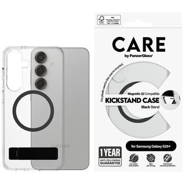 Samsung Galaxy S25+ PanzerGlass Care Kickstand skal - MagSafe-kompatibelt - Klar / Svart