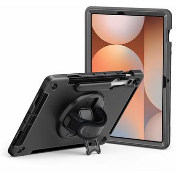 Samsung Galaxy Tab S10+/S9+ JT Berlin Robust fodral med kickstand och handrem - Svart