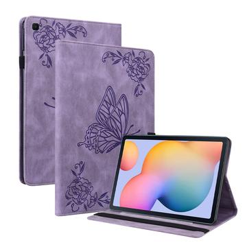 Samsung Galaxy Tab S6 Lite 2020/2022/2024 Butterfly Series Foliofodral - Lila