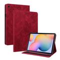 Samsung Galaxy Tab S6 Lite 2020/2022/2024 Butterfly Series Foliofodral - Röd