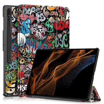 Samsung Galaxy Tab S9 Ultra Tri-Fold Series Smart Foliofodral - Graffiti