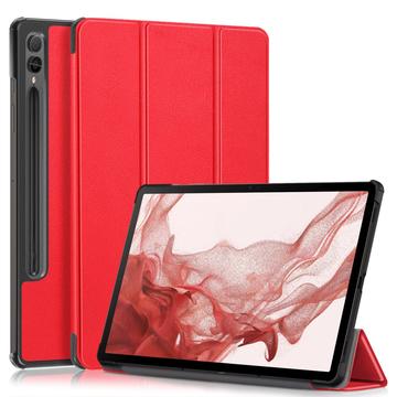 Samsung Galaxy Tab S9+ Tri-Fold Series Smart Foliofodral - Röd