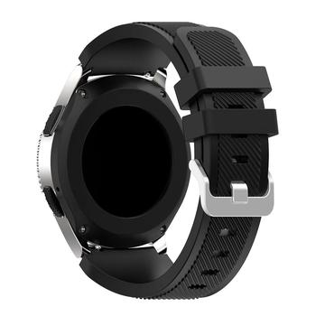 Samsung Galaxy Watch 46mm Klockarmband i silikon med twilltextur - Svart