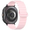 Samsung Galaxy Watch Ultra Magnetisk Silikon Sportrem - 47mm - Rosa