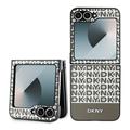 Samsung Galaxy Z Flip6 DKNY Repeat Pattern Bottom Stripe Skal - MagSafe-kompatibelt - Brun