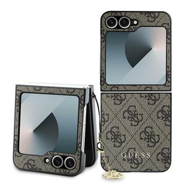 Samsung Galaxy Z Flip6 Guess 4G Charms Collection Hybrid Skal - Brun