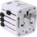 Skross World USB-reseadapter - 2x USB-A, 12W - Vit