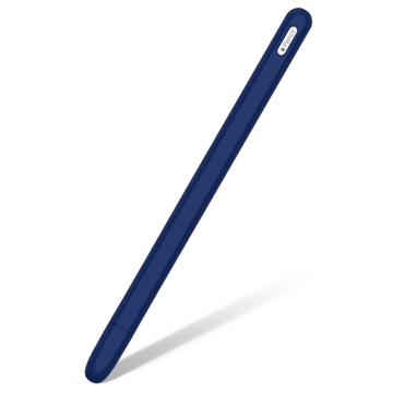 Anti-Halk Apple Pencil (Andra Generationen) Silikonskal - Mörkblå