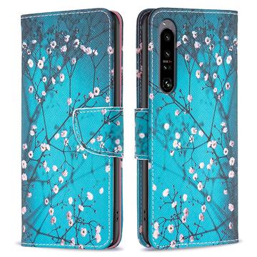 Sony Xperia 1 VI Wonder Series Plånboksfodral - Vit Blommor