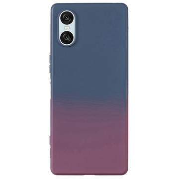 Sony Xperia 10 VI Ombre TPU-fodral - mörkblå / mörklila