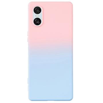 Sony Xperia 10 VI Ombre TPU-fodral - Rosa / Blå