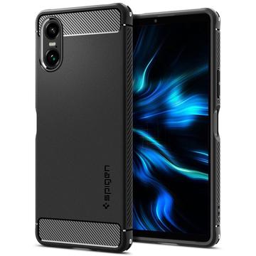 Sony Xperia 10 VI Spigen Rugged Armor TPU Skal - Svart