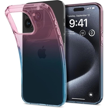 iPhone 15 Pro Spigen Liquid Crystal TPU Skal - Rosa