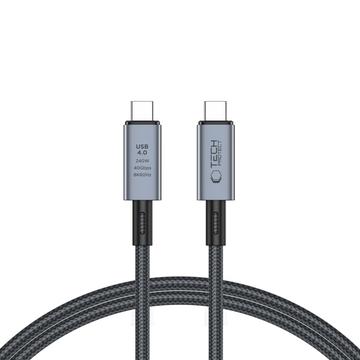 Tech-Protect UltraBoost Max USB 4.0 Typ-C-kabel - PD240W, 1m, 8K 40Gbps - Grå