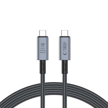 Tech-Protect UltraBoost Max USB 4.0 Typ-C-kabel - PD240W, 2m, 8K 40Gbps - Grå