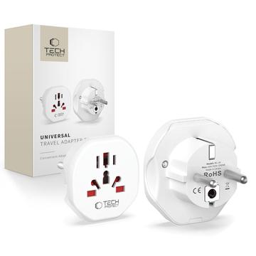 Tech-Protect Universal reseadapter - EU-kontakt till US/UK/AU/CN