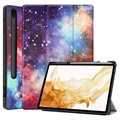 Tri-Fold Series Samsung Galaxy Tab S7+/S8+ Foliofodral - Roséguld
