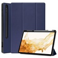 Tri-Fold Series Samsung Galaxy Tab S8+ Smart Foliofodral - Mörkblå