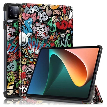 Tri-Fold Series Xiaomi Pad 6/Pad 6 Pro Smart Foliofodral - Graffiti