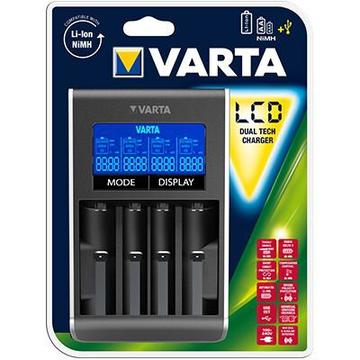 Varta LCD Dual Tech batteriladdare - AA/AAA/18650/18350