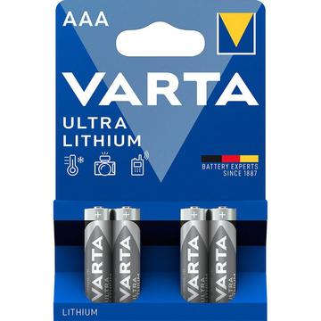 Varta Ultra Litium L92/AAA Batteri - 4 st.