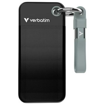 Verbatim 32190 Pocket SSD med nyckelring - 1TB, USB 3.2 Gen.2-kabel