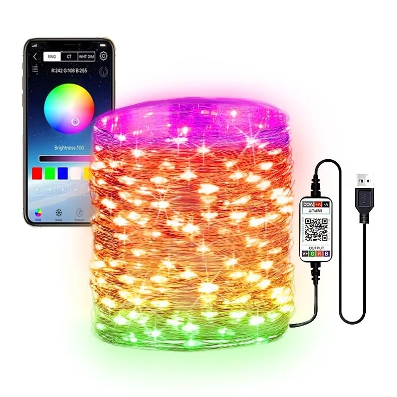 Vattentätt Bluetooth LED Sträng Fairy Lampor - 20m