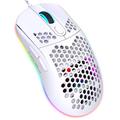 X600 Honeycomb RGB USB Gaming Mouse med sladd och programmerbara knappar - Vit