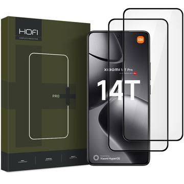 Xiaomi 14T/14T Pro Hofi Premium Pro+ Härdat Glas Skärmskydd - 9H - 2 St. - Svart Kant