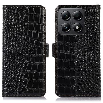 Xiaomi 14T Crocodile Serie Läder Plånboksfodral med RFID