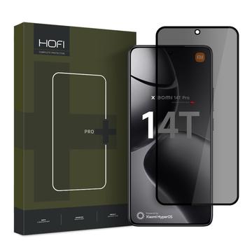 Xiaomi 14T/14T Pro Hofi Anti Spy Pro+ Privacy Härdat Glas Skärmskydd - 9H - Svart Kant