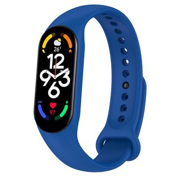 Xiaomi Mi Band 5/6/7 Silikonband med matt yta - Blå