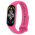 Xiaomi Mi Band 5/6/7 matt silikonband - rosa