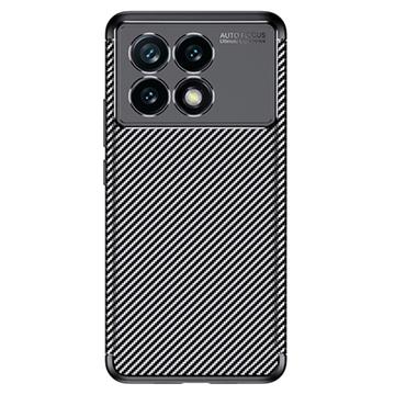 Xiaomi Redmi K70/K70 Pro/Poco F6 Pro Beetle Kolfiber TPU Skal - Svart