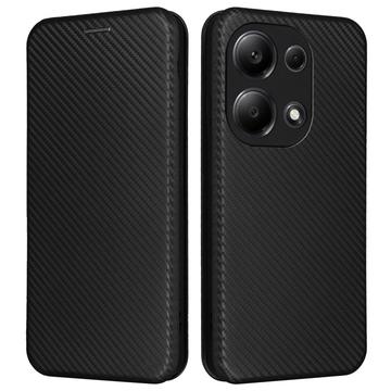 Xiaomi Redmi Note 13 Pro 4G/Poco M6 Pro Flipfodral - Kolfiber - Svart