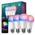 ZJ-BWBL1H-RGBWW-4P 4PCS 10W Bluetooth smarta glödlampor WiFi 2.4G Voice RGBCW 220V LED-lampor