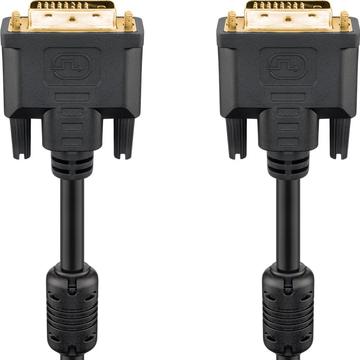 Goobay Dual Link DVI-D Full HD Kabel - 10m - Guldpläterad