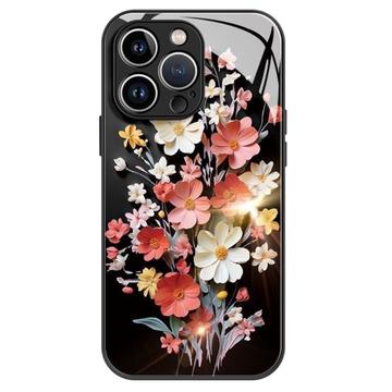 iPhone 12/12 Pro Hybridfodral med blomsterbukett - Svart