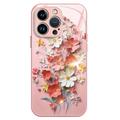 iPhone 12/12 Pro Hybridfodral med blomsterbukett - Rosa